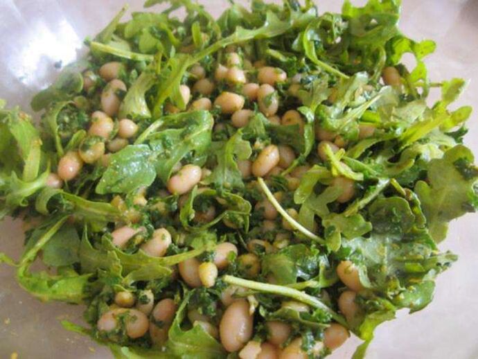 pine nuts with arugula to increase potency